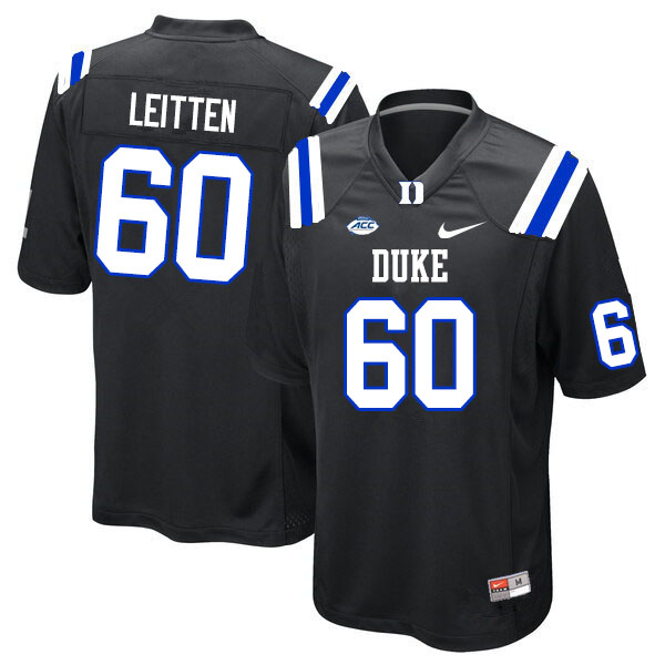 Duke Blue Devils #60 Patrick Leitten College Football Jerseys Sale-Black